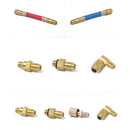 8 Pcs Durable Car A/C Air Conditioning Refrigeration Connector Adapter Hoses
