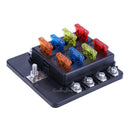 32V Auto Car Boat 8 Way Circuit Standard ATO ATC Blade Fuse Box Block Holder