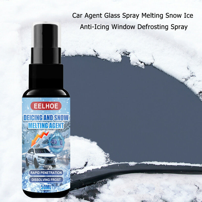 Car Agent Glass Spray Melting Snow Ice Anti-Icing Defrosting Spray (50ml)