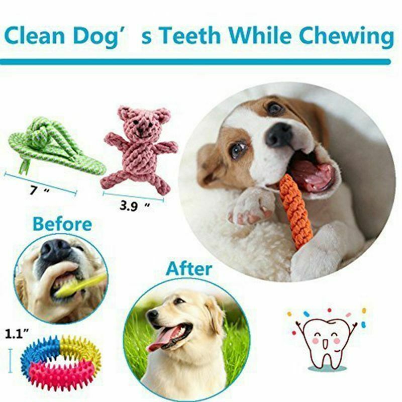 Indestructible Dog Toys For Aggressive Chewers 100% Safe Best Small Medium  W3D7