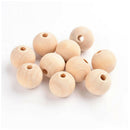 70pcs Natural Wooden Baby Teether Ring Unfinished Beads DIY Jewellery Craft