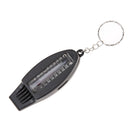 4IN1 Compass Thermometer Whistle Magnifier Versatile with Keychain Travel A