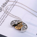 Sunflower Pendant Necklace Lettering Open Clavicle Chain for Unisex Jewelry A