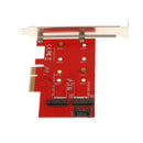 2Port NGFF M.2 B+M Key SSD to PCI-E 4X 4 Lane Adapter Card Converter