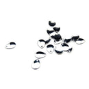10pcs Fishing Flattie Attractor Spinner Blades Smooth Nickel Spoons Plaic NMTE