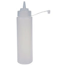 White plastic bottle dispenser Compression Sauce - 24 oz
