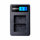 1X(For Dmw-Bmb9E Usb Lcd Display Dual Port Battery Charger For Panasonic Lu