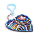 New 5D Diy Diamond Painting Color Heart-Shaped Keychain Pendant Special Sha