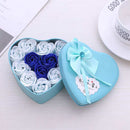 11Pcs/Box Artificial Flowers Rose Soap Flower Heart Shape Diy Wedding Decor O1H6