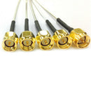 10 cm SMA female bulkhead to SMA male pigtail cable Semi-Flexible RG405 Ja VSA