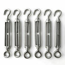 Turnbuckle Wire Strainer Tensioner Hook Eye Zinc Plated 6MM (pack 3) L3Z1