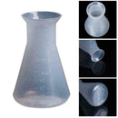 100ml Clear White Plastic Laboratory Chemical Conical Storage Flask Bottle U1Z8