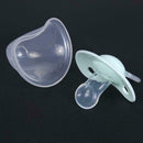 Anti-Dust Cover Baby Pacifier Flat Thumb Pattern Baby Nipples(Green) A