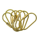 6 Pieces Wholesale Durable Brass Screw Lock Key Ring Keychain Holder Oval Shape