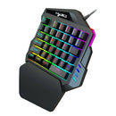 RGB One Handed Gaming Keyboard,Colorful Backlit Professional Gaming Keyboard