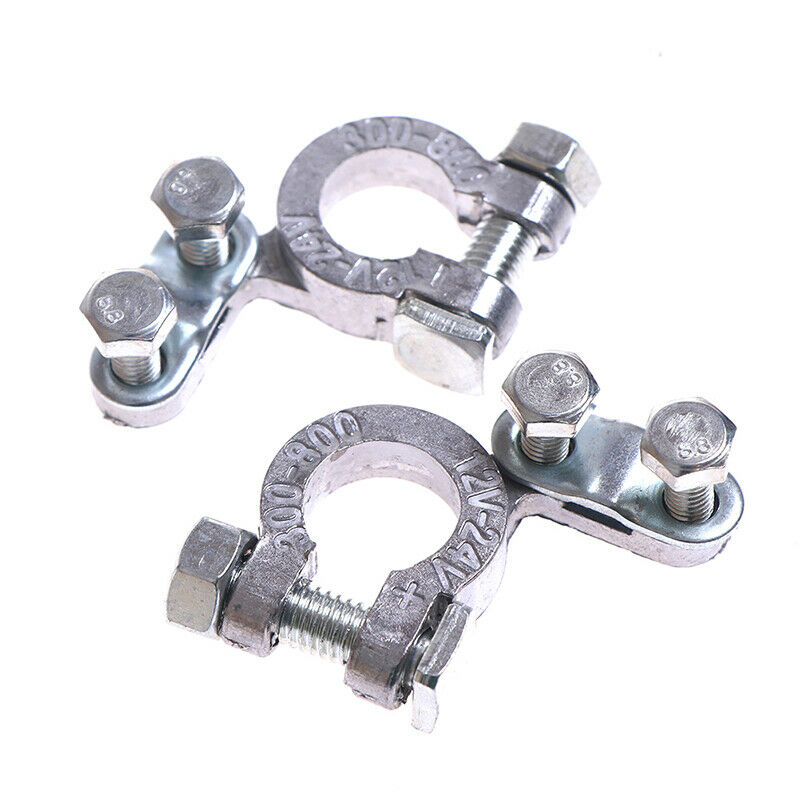 2Pcs Car Battery Connector Post Battery Terminal Pile Cap Charging ClampB Hn