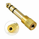 2Pcs 1/8 3.5mm Female to 6.5mm 1/4 Male Headphone Jack Adapter Plug Stereo Audio