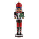 36CM Xmas Christmas Traditional Style Nutcracker Wooden Guard Decoration A