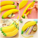Novelty Silicone Portable Banana Coin Pencil Case Purse Bag Wallet Pouch AUJR