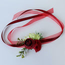 Wedding Corsage Wrist Flower Wedding Supplies Photo Props Wrist red