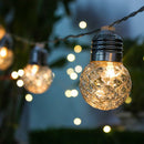 Outdoor Solar Powered 10 LED String Fairy Light Bulb Lamp Garden Patio Yard