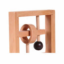 Wooden Threading Loosened Unlock Ring Unlink Untie Rope Logic Puzzle Burr P