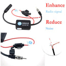 Car Inline Antenna Aerial Radio Signal Reception Amplifier Amp Booster AMP FM