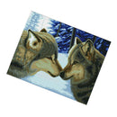 Wolf Cross Stitch Stamped Kits Pre-Printed Cross-Stitching Patterns for Beginner