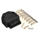 OBD2 OBD II 16 pin connector socket Diagnostic Tool Adapter OBD connector + F3A9