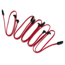5x Red 19.7 Inch L-Shape Sata2 Male to Sata2 Male Cable For Sata / Sata2 Ha