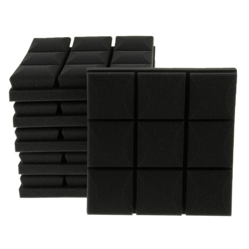 12x 2" X 10" X 10" Acoustic Foam Panels Soundproof Padding Mushroom Design