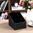 3 Cells Phone Remote Control Holder Pu Leather Storage Box Stationery Makeu R4T2
