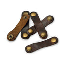 2Pcs Handy Leather Headphone Earphone Cable Tie Cord Wrap Organizer Winder