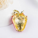 Cute Strawberry Corsage Banquet Decoration Women Scarf Brooch Pins Jewelry Gi 3C