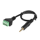 3.5mm 3 Pole Stereo Male to AV Screw Video Shield 30cm Balun Terminal Cable A