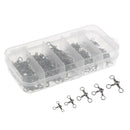 115pcs Stainless Steel Three Way Barrel Swivels Fishing Swivels Assortment 2