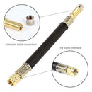 140mm Flexible Hose Car Wheel Valve Stem Tire Valve Extension w/ Steel Cap