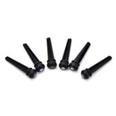 6X Ebony Acoustic Guitar Bridge Pin With 4Mm Shell Dot Guitar Part Accessory OZ