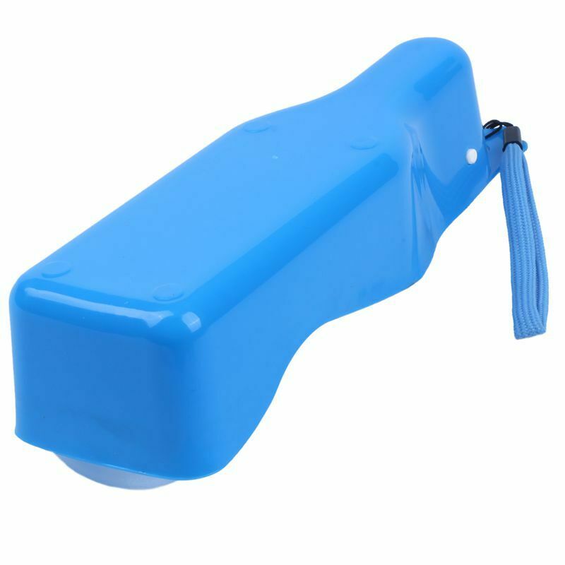 350ml Pet Dog Cat Plastic Water Dispenser Food Dish Feeder Blue+White