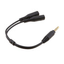 Audio Cable Y Splitter Cable 2.5mm 1 Male To 3.5mm 2