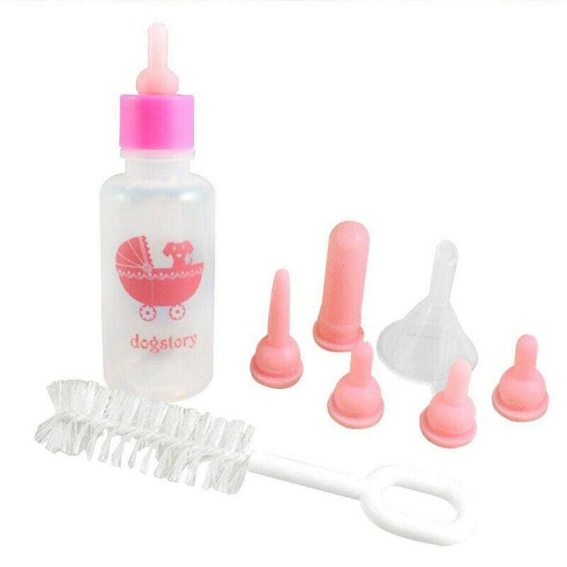 Pet Nurser Nursing Feeding Silicone Bottle Kits with Replacement Nipples,Mi