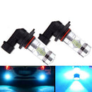2pcs Ice Blue H10 9145 Universal Car Headlight Fog Lamp LED Bulb Replacement