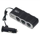 Car Cigarette Light Multi Socket 3 Way + USB Port Charger Adapter DC 12V WittyJR