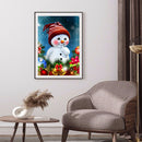 Diamond Painting Red Cheeks Snowman Full Round Wall Picture DIY Set 30x40cm