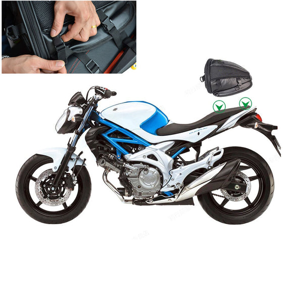 New Motorcycle Touring Rear Pillion Seat Tail Bag Luggage Expandable Easy Carry