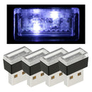 Mini USB White LED Car Interior Light Neon Atmosphere Ambient Lamp