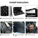 Pet Reinforce Car Booster Seat for Dog Cat Portable and Breathable Bag with G3O6