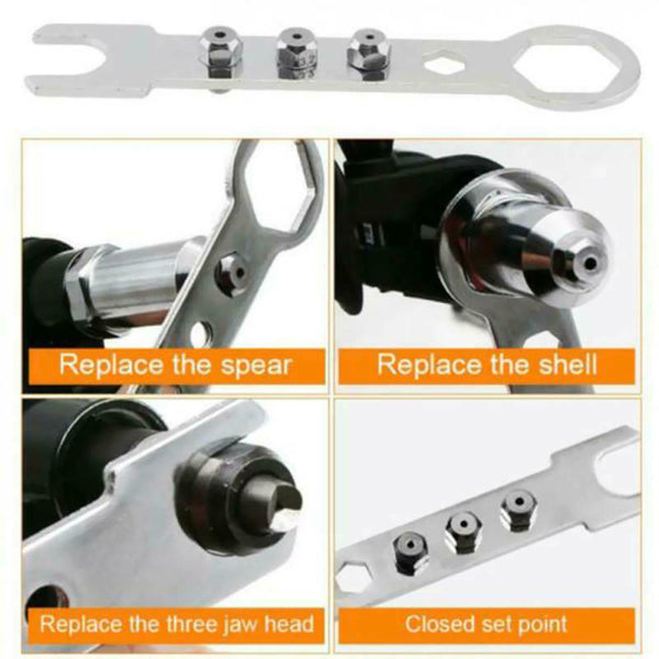 Rivet Nut Gun Adaptor for Electric Drill Insert Cordless Power Drill Tool Kit