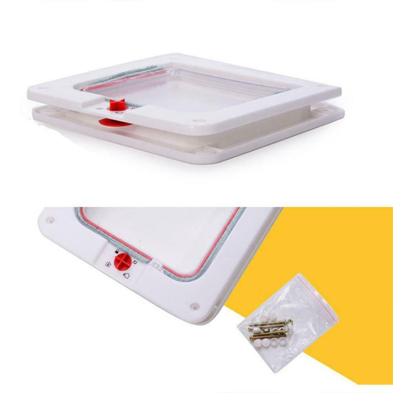 4 Way Locking Pet Cat Kitty Small Dog Doggy Puppy Flap Safe Door Tunnel Lot
