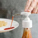Stainless Steel Oil Bottle Pressure Nozzle Sauce Push-type Pump (White) A